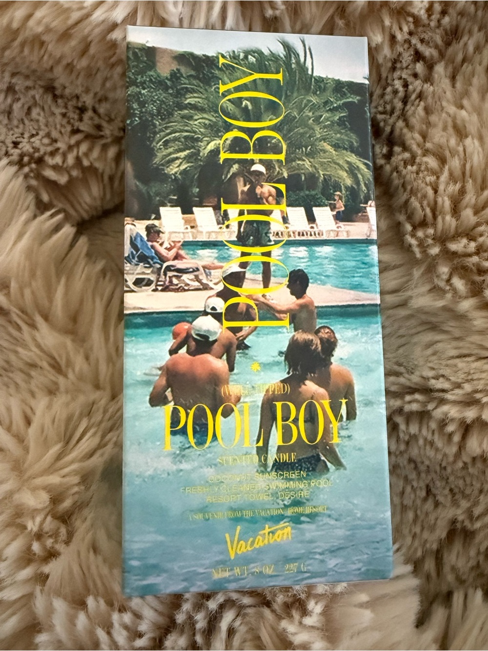 NEW Vacation Pool Boy Scented Candle 8 oz Well-Tipped Pool Boy NIB